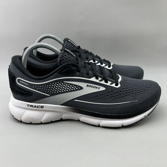 Brooks Trace 2 Running Sneakers Women Size 10 D Wide Black White Comfort Shoes - Picture 1 of 9